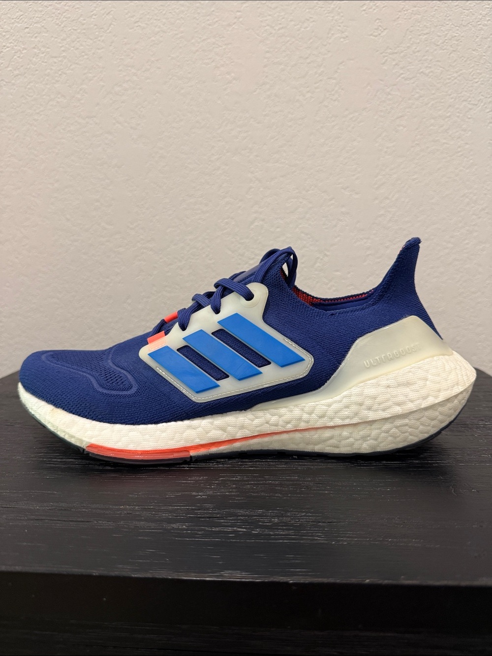 Adidas Blue and White Sneakers with Boost Cushioning